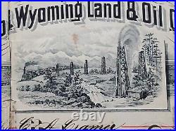 1888 Colorado Wyoming Land & Oil Stock Certificate #21 Issued to E. A. L