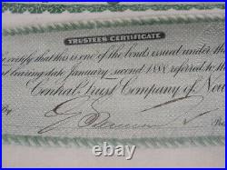 1888 Sandusky Ashland Coshocton Railway Co $1000 Gold Bond Complete Intact