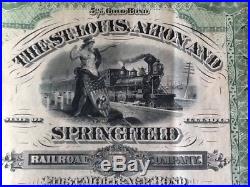 1888 St. Louis, Alton and Springfield 5% gold bond