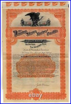 1889 Deming, Sierra Madre and Pacific Railroad Bond New Mexico