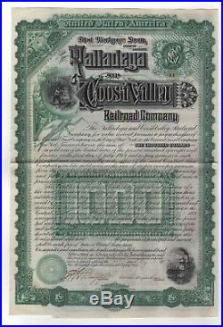 1889 Talladega and Coosa Valley Railroad bond
