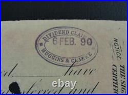 1889 The Denver And Rio Grande Railroad Company Preferred Stock Certificate