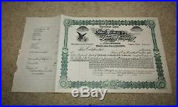 1890's Theo HAMM BREWING co. #83 preferred stock certificate with tag MINNESOTA