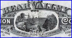 1891 Bear Valley Irrigation Company of Redlands, California