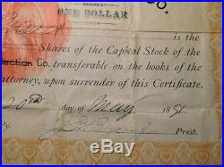 1891 RED LION MINING and REDUCTION CO. Anaconda, Montana stock certificate