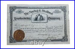 1891 The Spring & Stafford Stock Certificate #42 Issued to E. F. Stafford Trustee