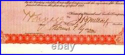 1892 Kentucky Mineral & Lumber Thomas F Ryan Robber Baron RARE Bond Stock