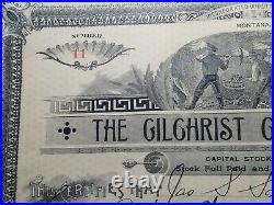 1894 The Gilchrist Coal Co. Stock Certificate #11 Issued to J. Smith (Montana)