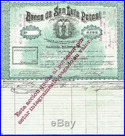 1897 Mexico Banco De San Luis Potosi Fundador Gold Not Super Petchili Farmer