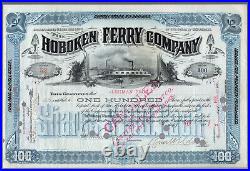 1897 Stock Certificate issued to LEHMAN BROTHERS HOBOKEN FERRY SUPERB