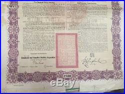 1898 China Chinese Imperial Government Loan Bond 4 1/2% Gold 500 Pound