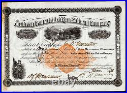 1898 US Stock Bond Railroad Certificate Northern Central Michigan $100, 1 Share