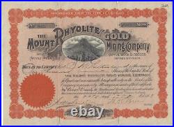 1899 Cripple Creek COLORADO Stock? Mount Rhyolite GOLD MINING Co