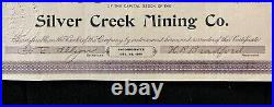 1900 Silver Creek Mining Co. Stock Certificate #42, (San Jose, CA)