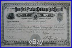 1901 Stock Certificate'The New York Produce Exchange