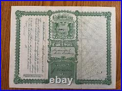 1901 The Guaranteed Cure Co. Stock Certificate #57, (Chicago, IL) J. Hornstrin