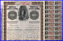1905 Banco Londres Y Mexico (queen Victoria) 1000 Peso Specimen! Issued $69,995