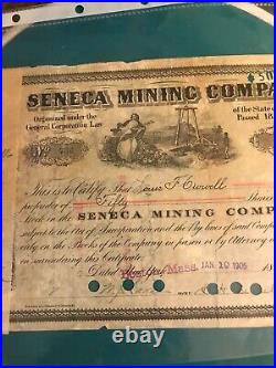 1905 Seneca Mining Co. MIchigan #736 with Stub