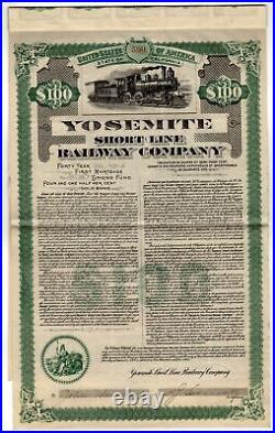 1905 Yosemite Short Line Railway Company Bond