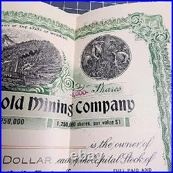 1906 The Goldfield-Columbia Gold MINING COMPANY STOCK CERTIFICATE Lot Nevada