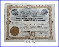 1906 Yaqui Canon Copper Stock Certificate #338 Issued to J. W. Yates