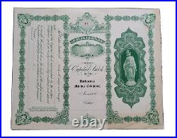 1907 Los Angeles, CA Barbarosa Mining Stock Certificate #14 Issued to R. H Renfro
