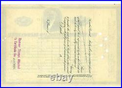1907 New York Central and Hudson River Railroad Company Rare Stock Certificate