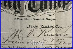 1907 Red Jacket Mining Company Stock Certificate #510, (North Yamhill, OR)