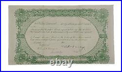 1908 Goldfield, NV Mushett Lease Stock Certificate #1008 Issued To D. C. Aldridge