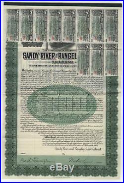 1908 Sandy River and Rangeley Lakes Railroad Bond
