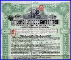 1911 China The Imperial Chinese Government 5% Hukuang Railways Gold Loan