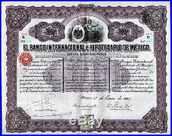 1911 El Banco Internacional e Hipotecario de Mexico, $500 Queen Elizabeth Bond