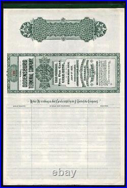 1911 New York The Ogdensburg Terminal Company $1000 Gold Bond
