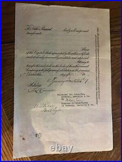## 1911 stock certificate F2642 Franklin Mining Co. Michigan