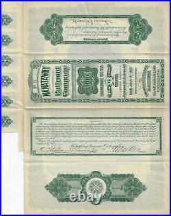 1912 PENNSYLVANIA Manatawny Railroad Company Bond Stock Certificate #75