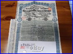 1913 China Lung Tsing U Hai Bond Super Petchili with Pass-Co