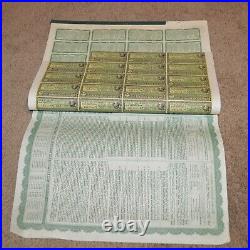 1913 Chinese Government Reorganization GOLD LOAN BOND w Coupons 5% £20 China