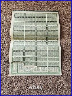 1913 Chinese Government Reorganization GOLD LOAN BOND w Coupons 5% £20 China