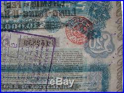 1913 Lung Tsing U Hai Railway Super Petchili 5% Gold Loan coupons China Chinese