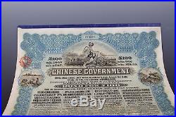 1913100 Bonds-100 Chinese government Reorganization loan 5%