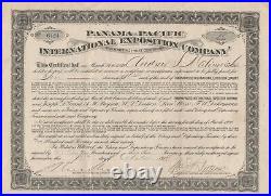 1914 PPIE Stock Certificate 10 Shares in the Panama Pacific Int'l Exposition Co