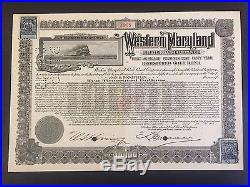 1917 Western Maryland RR Bond Issued to JOHN D. ROCKEFELLER! Rare NY Tax Stamps