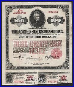 1918 United States of America Third Liberty Loan $100 Gold Bond