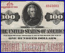 1918 United States of America Third Liberty Loan $100 Gold Bond