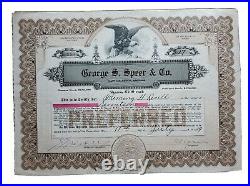 1919 George S. Speer Stock Certificate #158 Issued to Fleming H. Revell