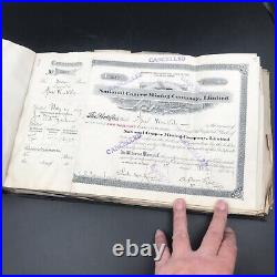 1919 National Copper Mining Co Lmt Stock Certificate Book Idaho 240 Certificates