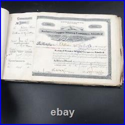 1919 National Copper Mining Co Lmt Stock Certificate Book Idaho 240 Certificates