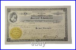 1920 Moorhead Laboratories Stock Certificate #3740 Issued To I. Landborg