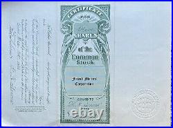 1920 Rare Friend Motors Corporation Stocks Certificate