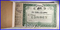 1920s Stock Certificate Book with195 Un-used Capital Stock Certificates CALTEX
